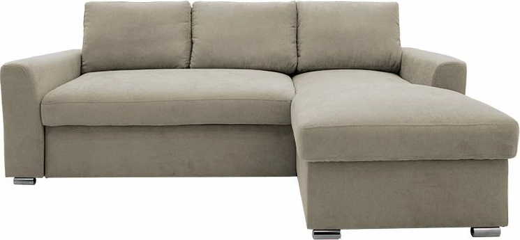 Kënd divan-krevat Belle, këndi majtë, bezhë, 236x164x88cm