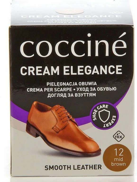 Krem kujdesi për këpucë Coccine Cream Elegance, kafe mesatare