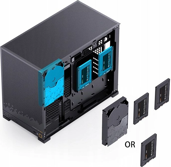 Kasë Jonsbo D32 STD Mini Tower Micro-ATX/Mini-ITX, me xham të kalitur, ARGB, e zezë