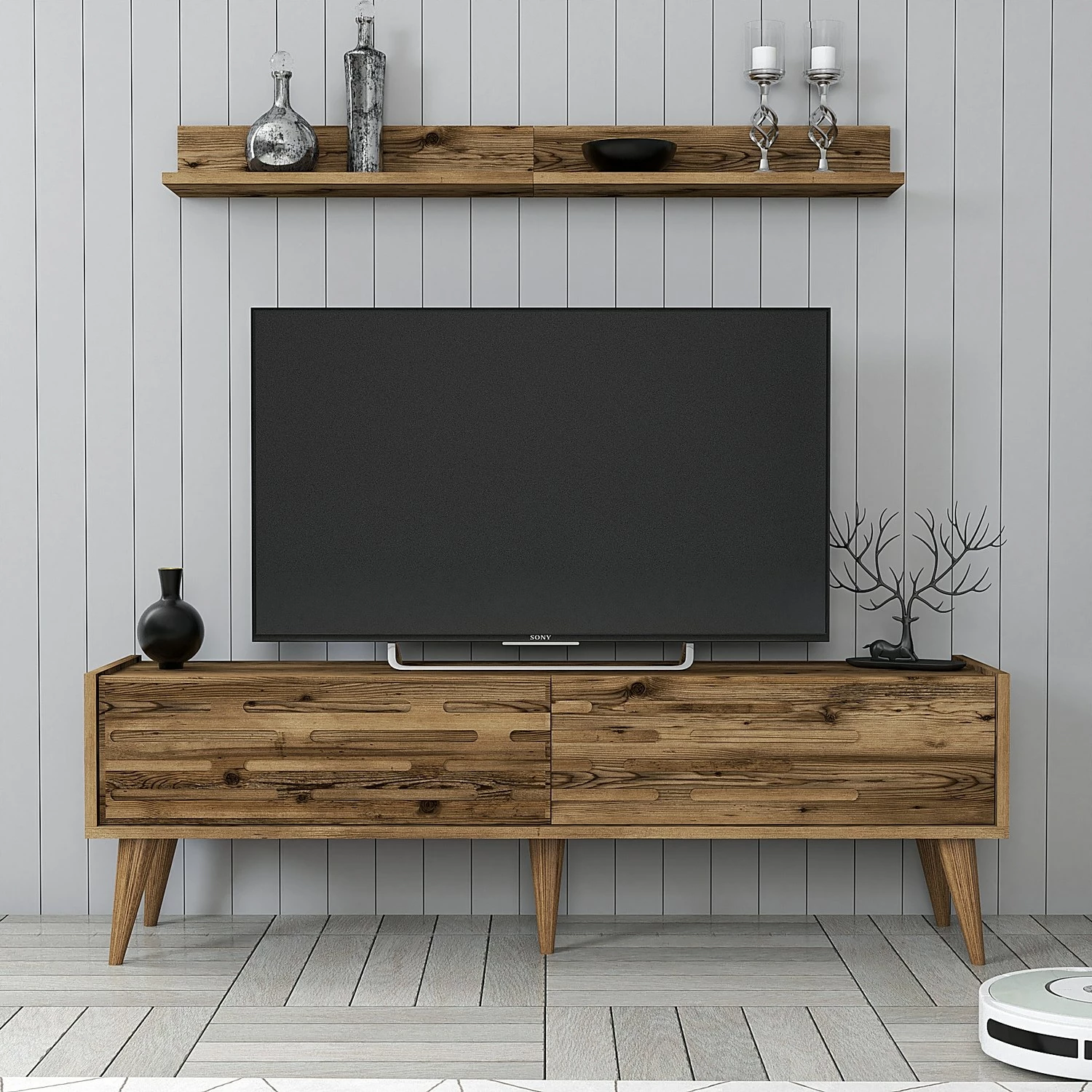 Njësi TV Valensiya, ngjyrë arre, 140 cm, Skye Decor