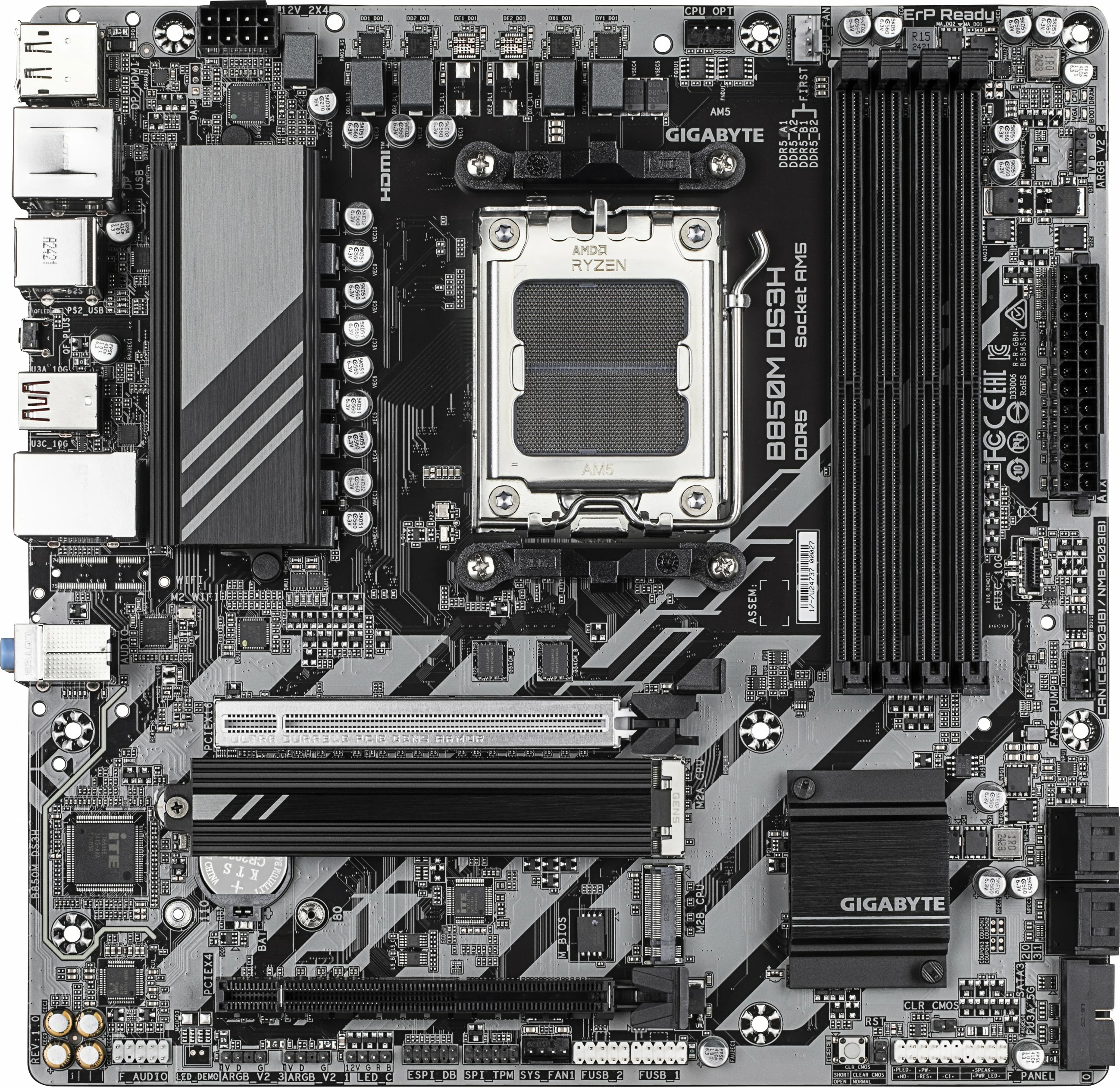 Pllakë amë Gigabyte B850M DS3H, AM5