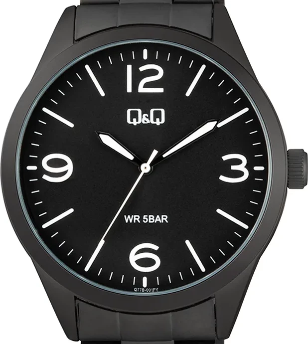 Orë dore Q&Q Q77B-001PY, e zezë 