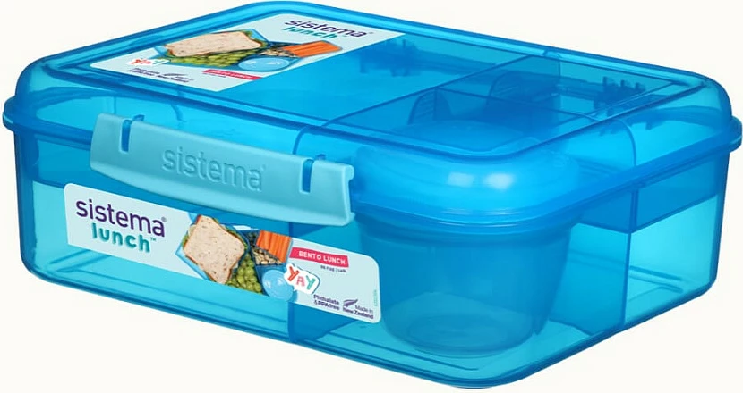 Kuti dreke Sistema Bento, 1.65 L, me ndarje, e kaltër