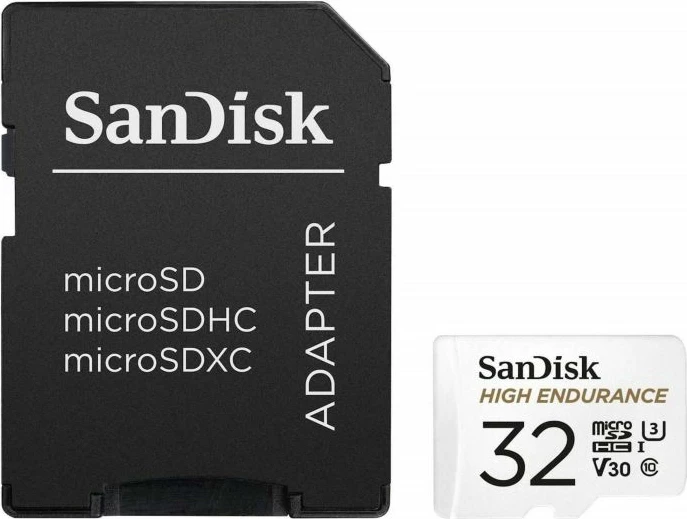 kartelë memorje microSD SanDisk High Endurance SDSQQNR-032G-GN6IA 32GB Class 10 U3 V30 me adapter SD