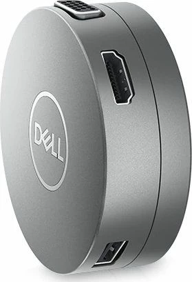 Adapter USB-C 7-në-1 Dell DA310 (470-AEUP), PD 90W, 2x USB 3.0, HDMI/DisplayPort/VGA, LAN Gigabit, gri