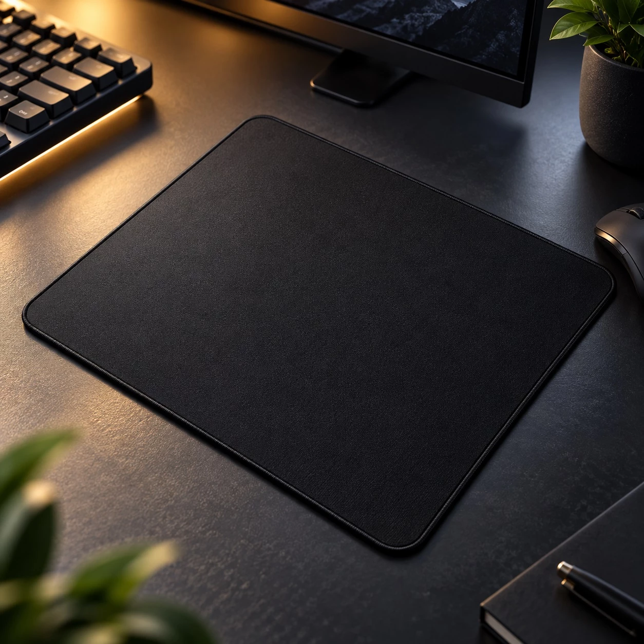 Mousepad i Zi – Nënshtresë për Maus për Zyrë dhe Shtëpi