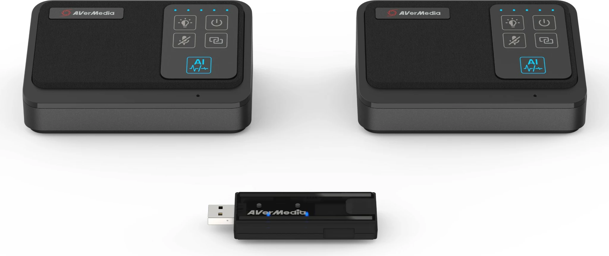 Set mikrofonash AVerMedia AW111, omnidireksional, USB-C, 20 orë, i zi