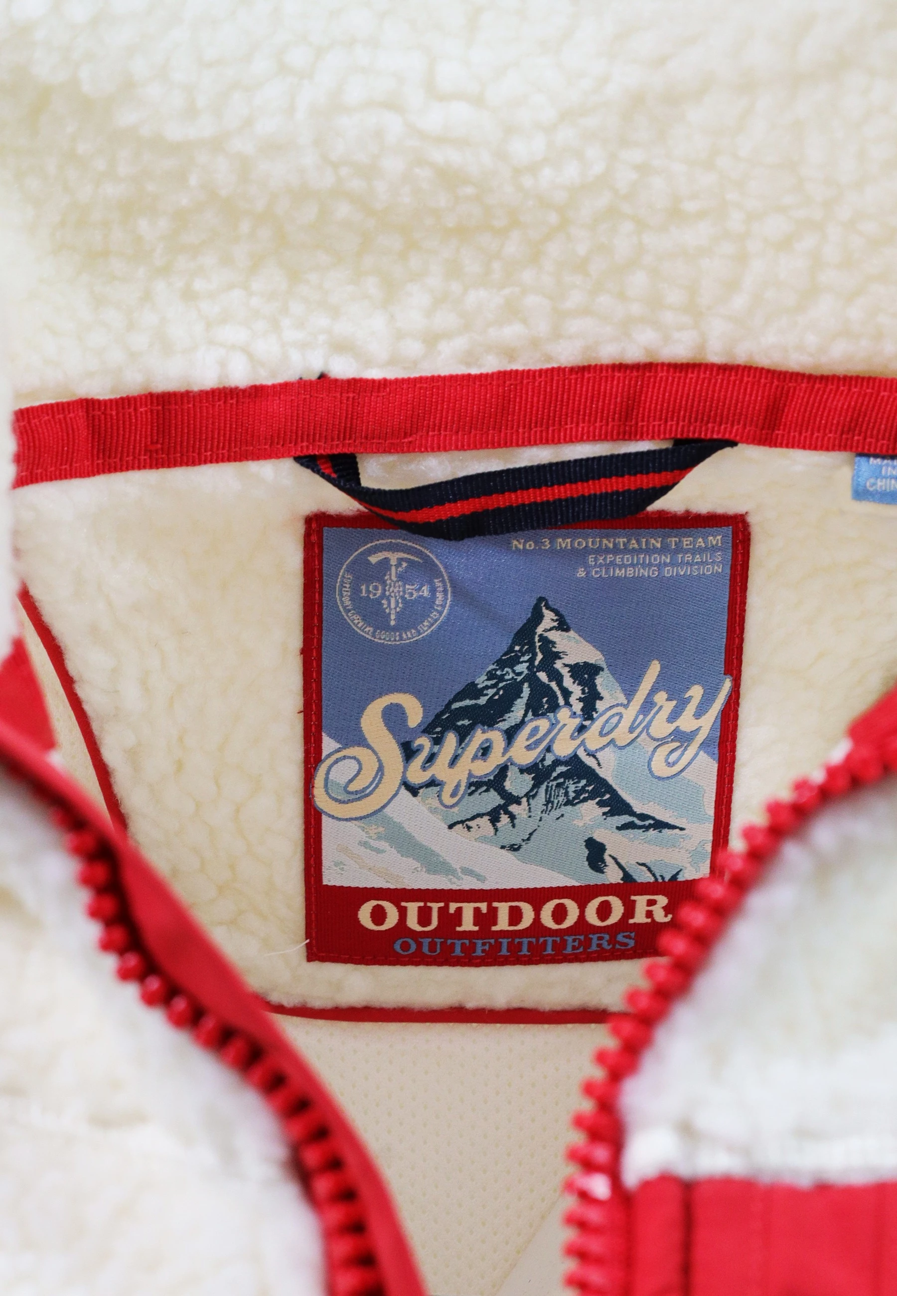 Jakne fleece për femra Superdry Heritage Zip Through SDW2012736A, e bardhë [Madhësia: S]