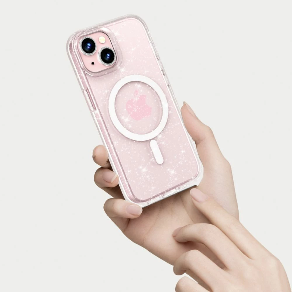 Mbështjellës Tech-Protect FlexAir Hybrid MagSafe për iPhone 15, Transparent me shkëlqim