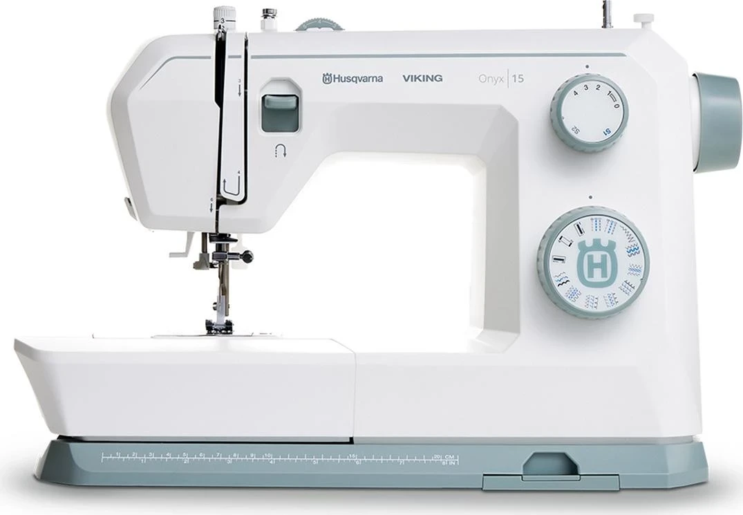 Makine qepëse Husqvarna Onyx 15, mekanike, e bardhë