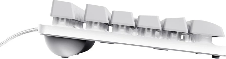 Tastierë gaming Trust GXT 833W Thado, USB, QWERTY, Anglisht, e bardhë