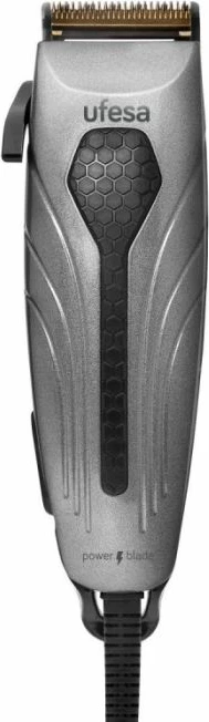 Makinë qethjeje elektrike UFESA CP6105, 6W, AC, 4 krehëra 3-12mm, teh Inox/Titanium, gri/zezë, set me aksesorë