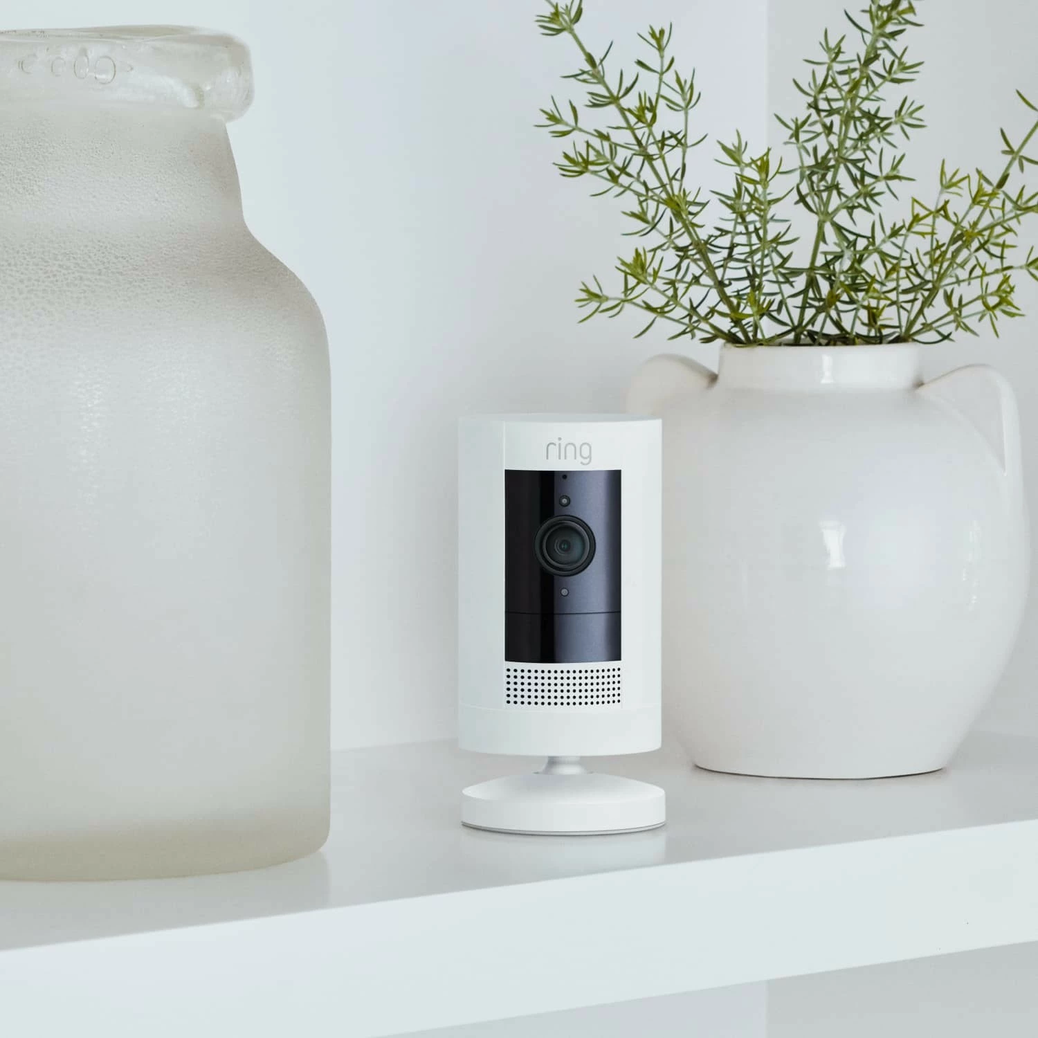 Kamerë sigurie IP Amazon Ring Stick Up Cam Battery, pa kabllo, e bardhë