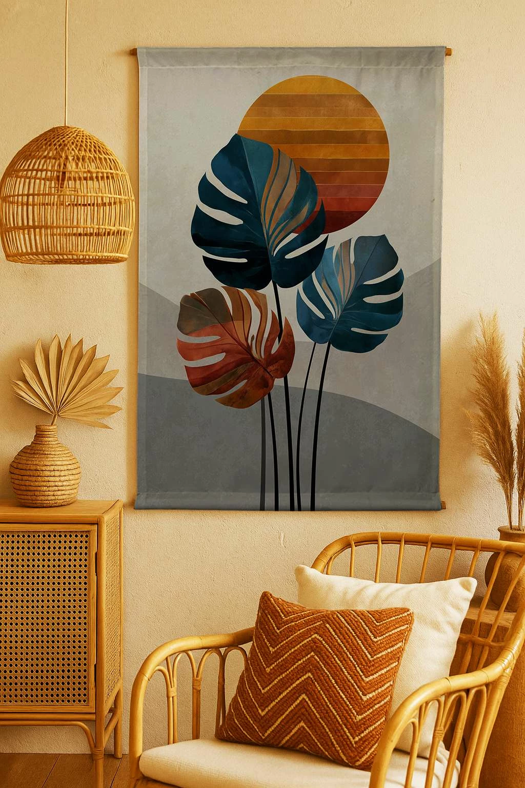 Pikturë dekorative prej poliestëri Wallity, Polybaby 23, shumëngjyrëshe, 70x120cm