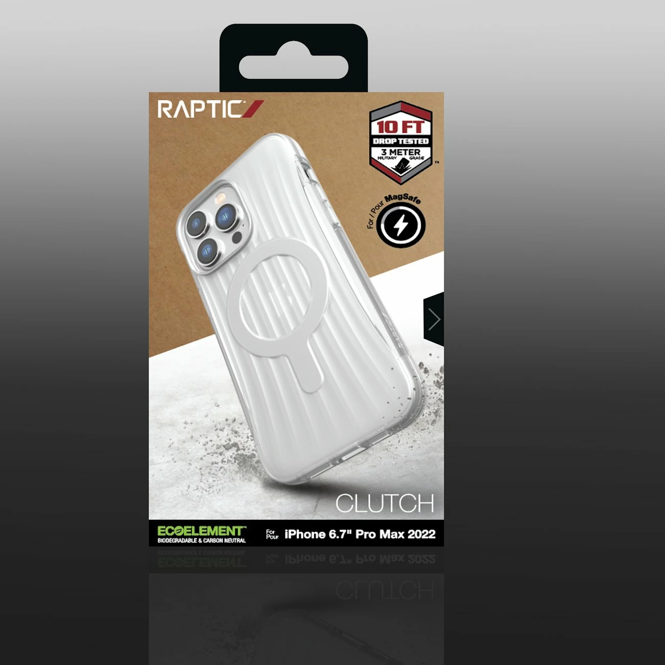 Mbështjellës Raptic X-Doria Clutch Case për iPhone 14 Pro Max me MagSafe, transparent
