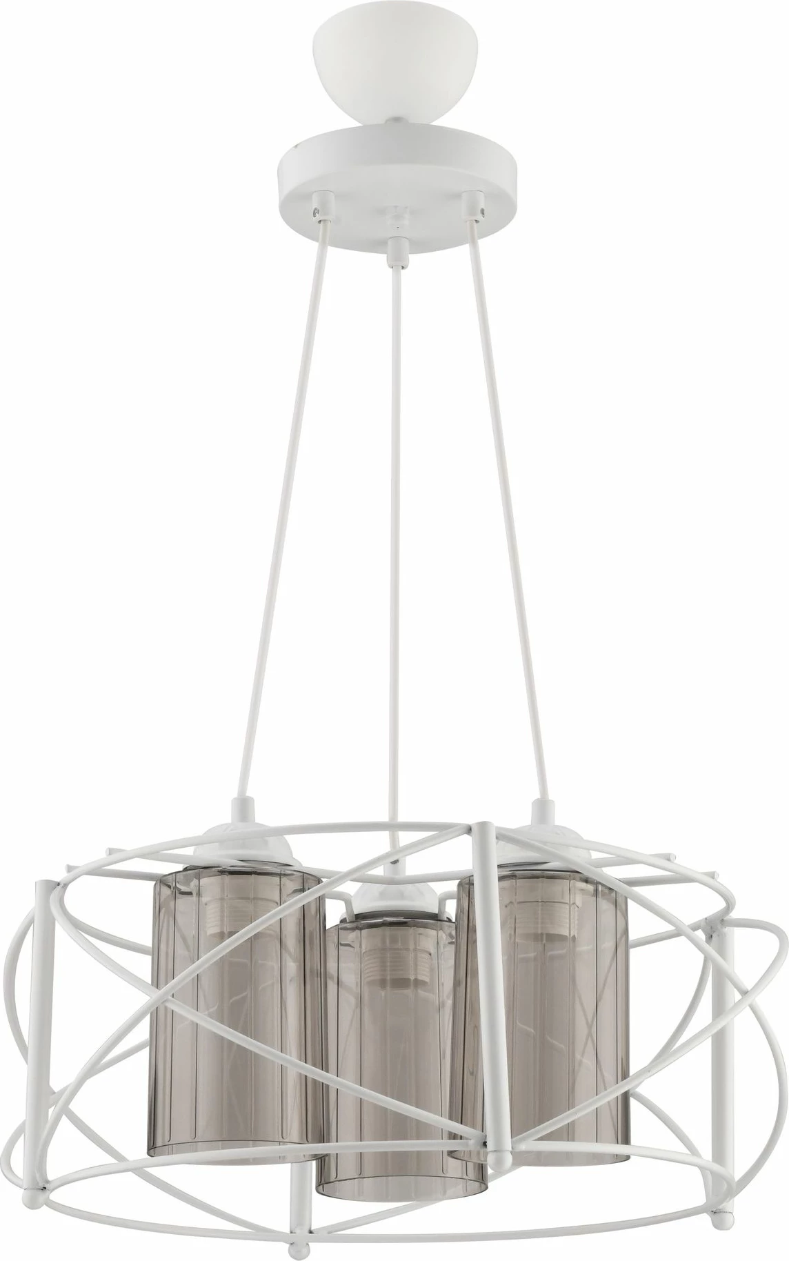 Llambë tavani Opviq, xham Dratkruh, e bardhë dhe gri