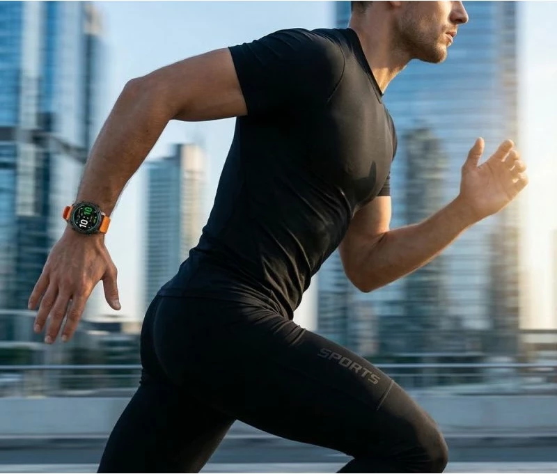 Smartwatch për meshkuj Gravity GT41-4, rrip i zi + byzylyk