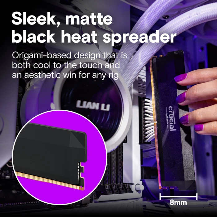 RAM Memorje Crucial Pro CP2K32G60C40U5B 64GB (2x32GB) DDR5-6000 CL40 1.35V, e zezë, set 2 copë