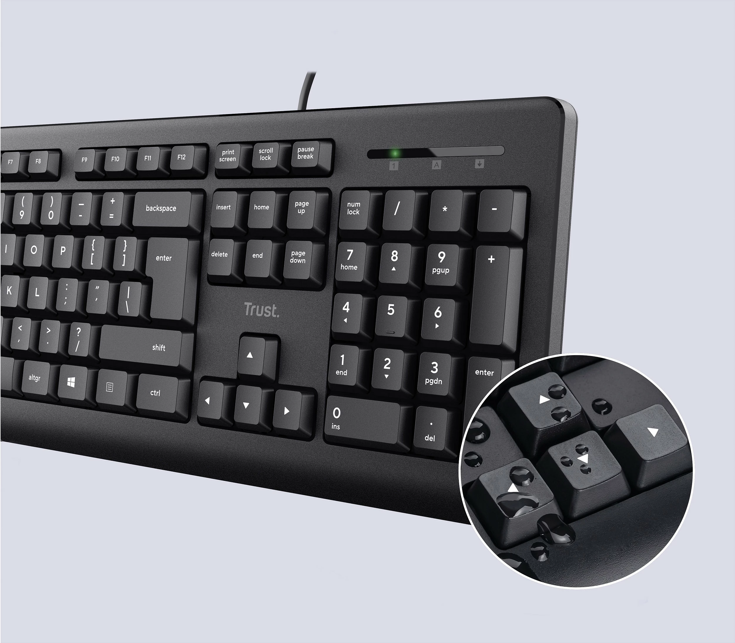 Set tastierë dhe maus Trust TKM-250, USB me kabllo, QWERTZ gjermanisht, i zi