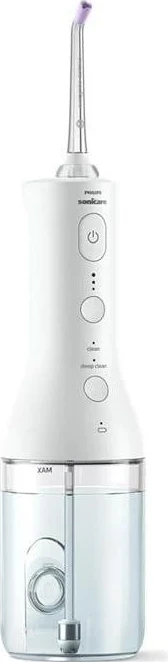 Irrigator oral Philips Sonicare HX3826/31 me bateri, me qese udhëtimi, i bardhë