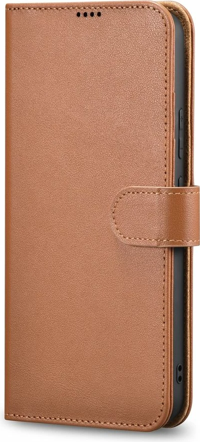 Mbështjellës iCarer Haitang Leather Wallet Case për Samsung Galaxy S22+, kafe