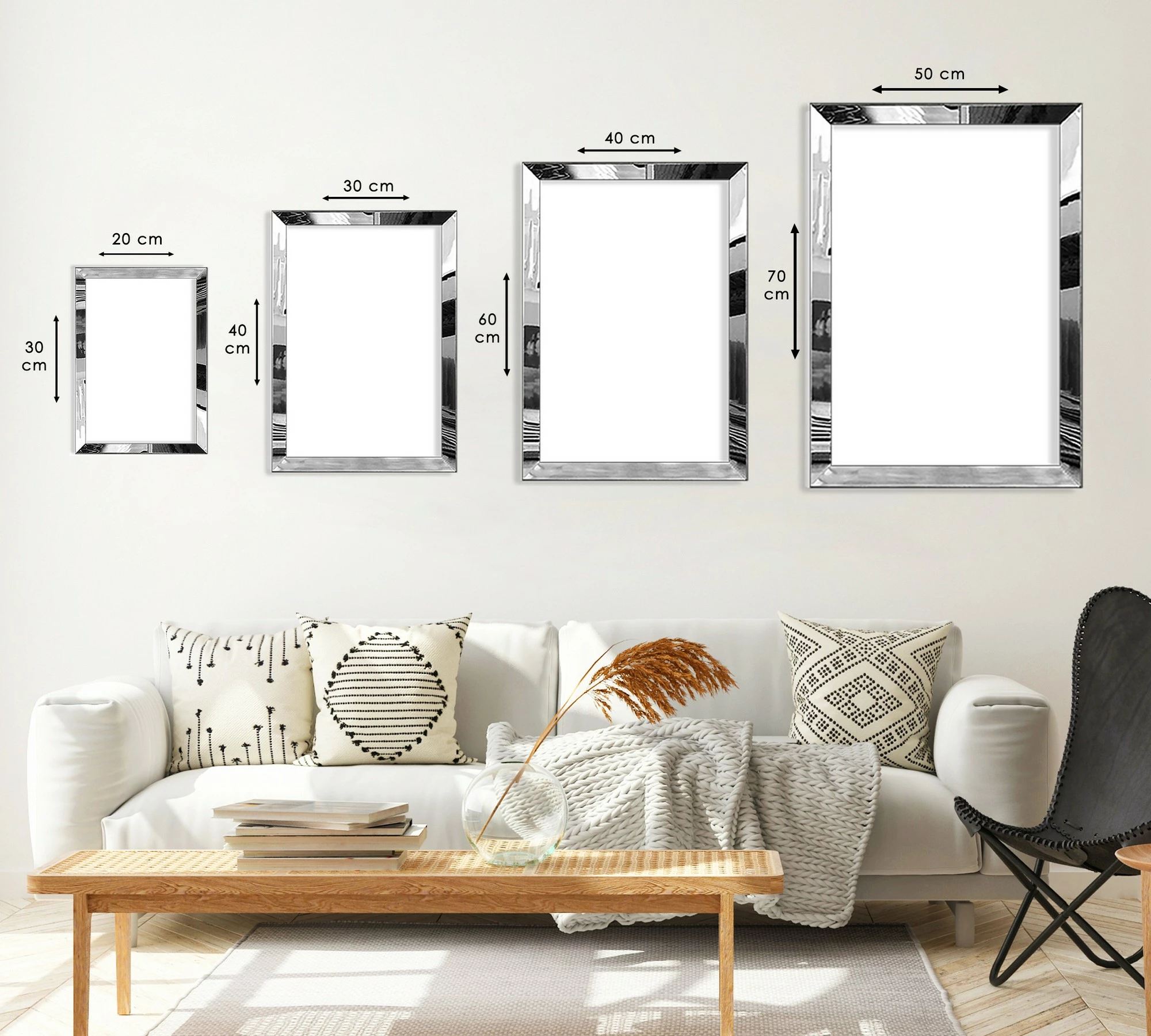 Pikturë dekorative MDF-Plexiglass (3 copë), Wallity, Huhu404, 30x40cm