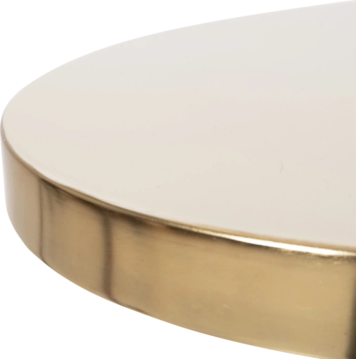 Tavolinë ndihmëse AMBUR FH4238.03 metalike, ngjyrë ecru-ari, Φ40.5x62H cm