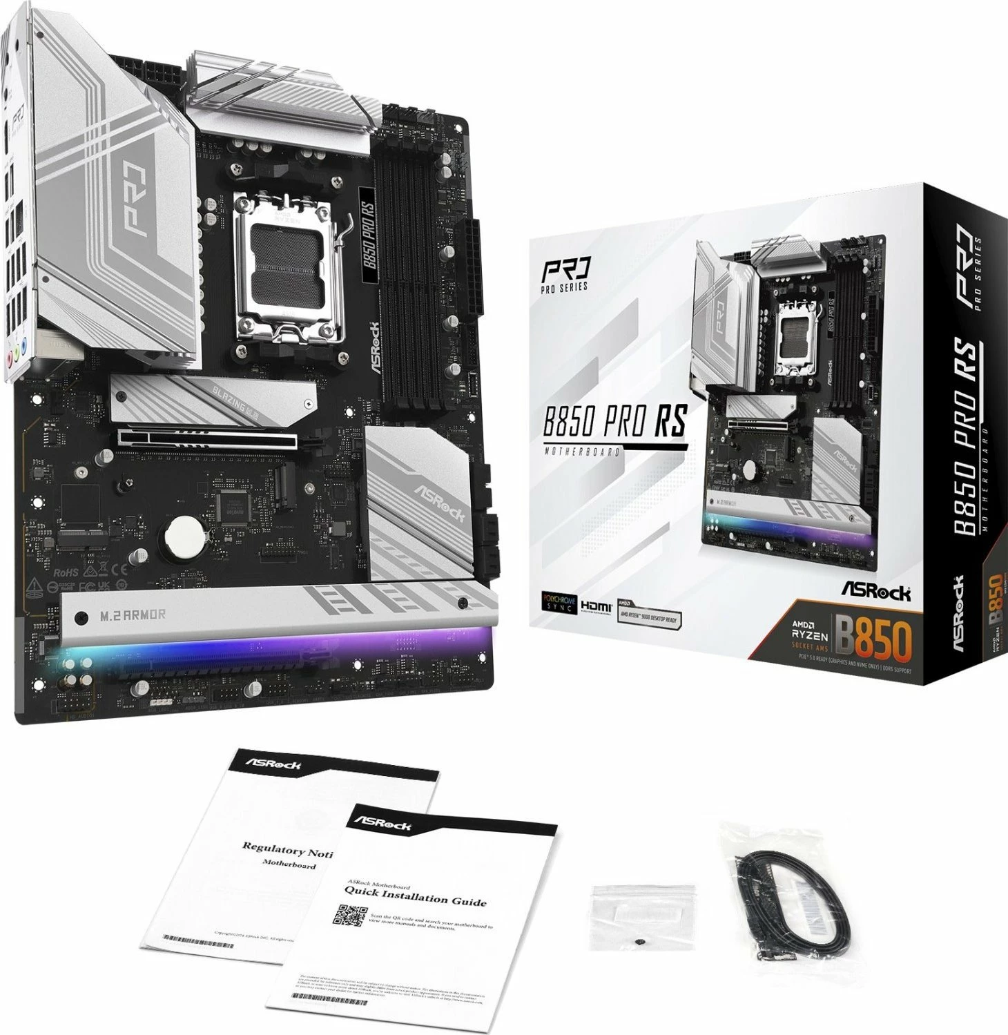 Pllakë amë ASRock B850 PRO RS ATX DDR5 deri 256GB
