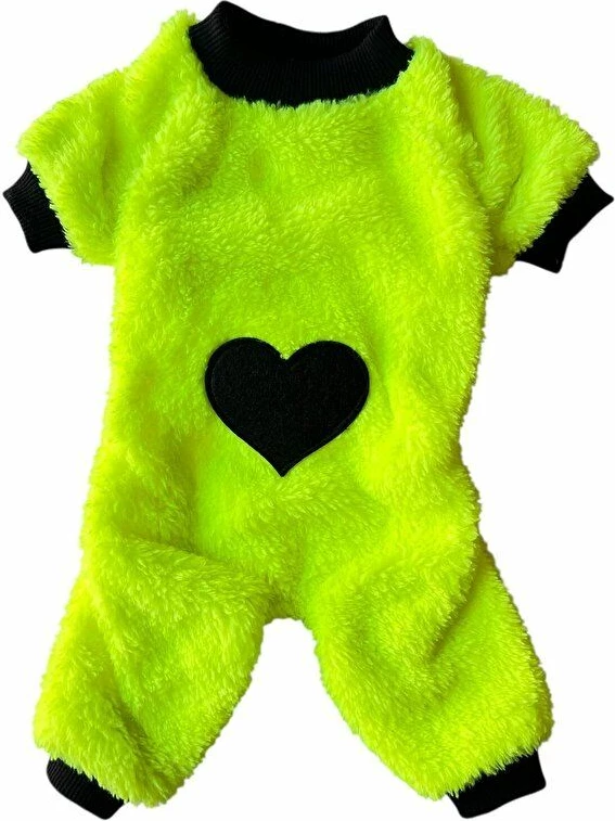 Hoodie për qen, ngjyrë e gjelbër neon, Paws & Whiskers, jumpsuit