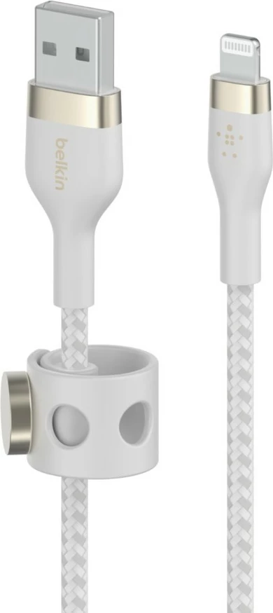 Kabllo Belkin CAA010BT3MWH, 3 m, USB A në USB C/Lightning, Bardhë