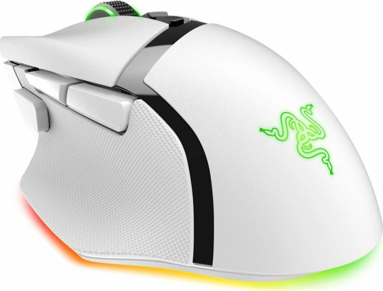 Maus gaming Razer Basilisk V3 Pro RZ01-04620200-R3G1 30000 DPI RGB wireless/USB, i bardhë
