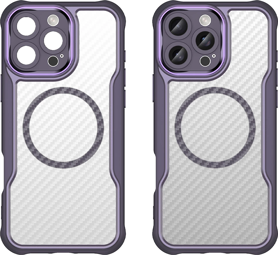 Mbështjellës Hurtel Leading Series MagSafe për iPhone 16 Pro, TPU, Vjollcë