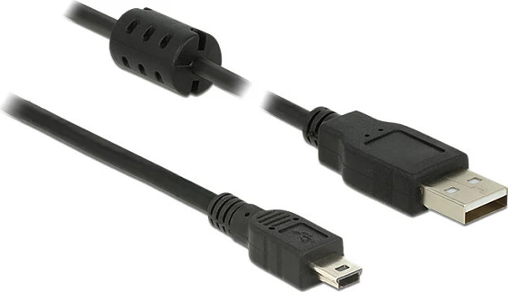 Kabllo USB DeLOCK USB-A në Mini-USB B, 1.5m, USB 2.0, e zezë