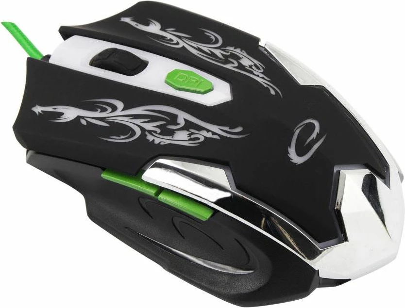 Maus gaming Esperanza Cyborg EGM405 2400 DPI USB me kabllo 1.5 m, 7 butona, RGB, zezë/jeshile/bardhë