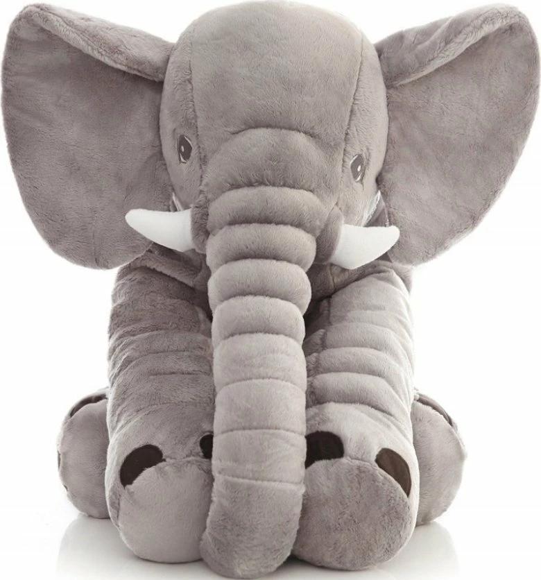 Jastëk lodër pelushi elefant, Gotel B48L, 70 cm, gri