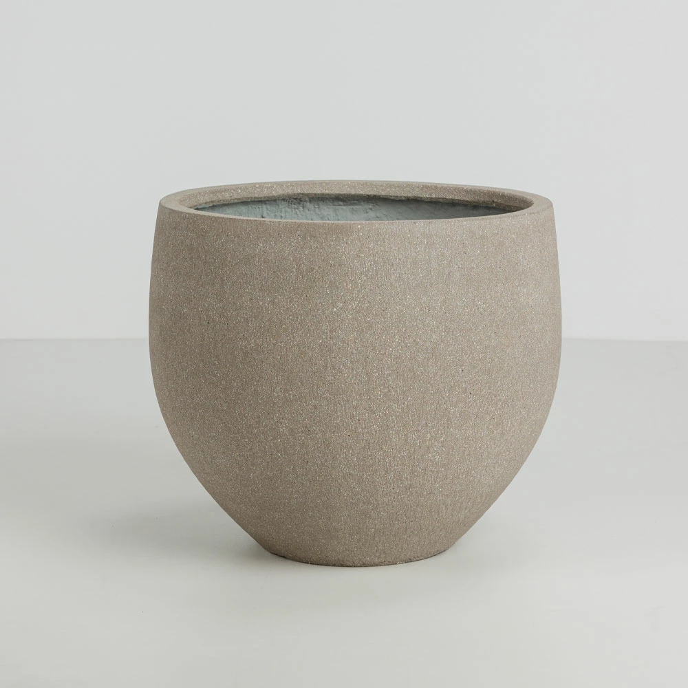 Set vazo betoni SCILLA, 2 copë, ngjyrë kafe e çelët, 40x40x34cm