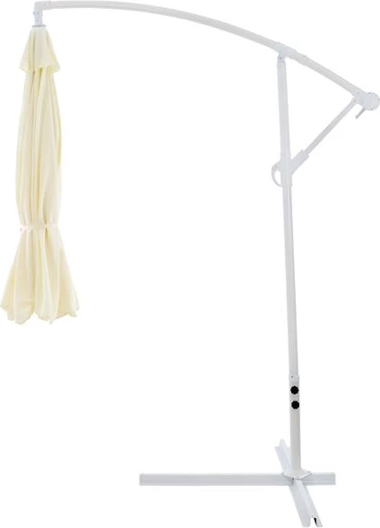 Ombrellë e varur D300x237cm. Rrumbullake me 4 këmbë në bazë FH6008