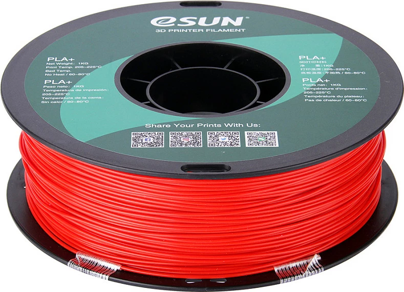 Filament 3D eSun PLA+, 1.75mm, 1kg, i kuq