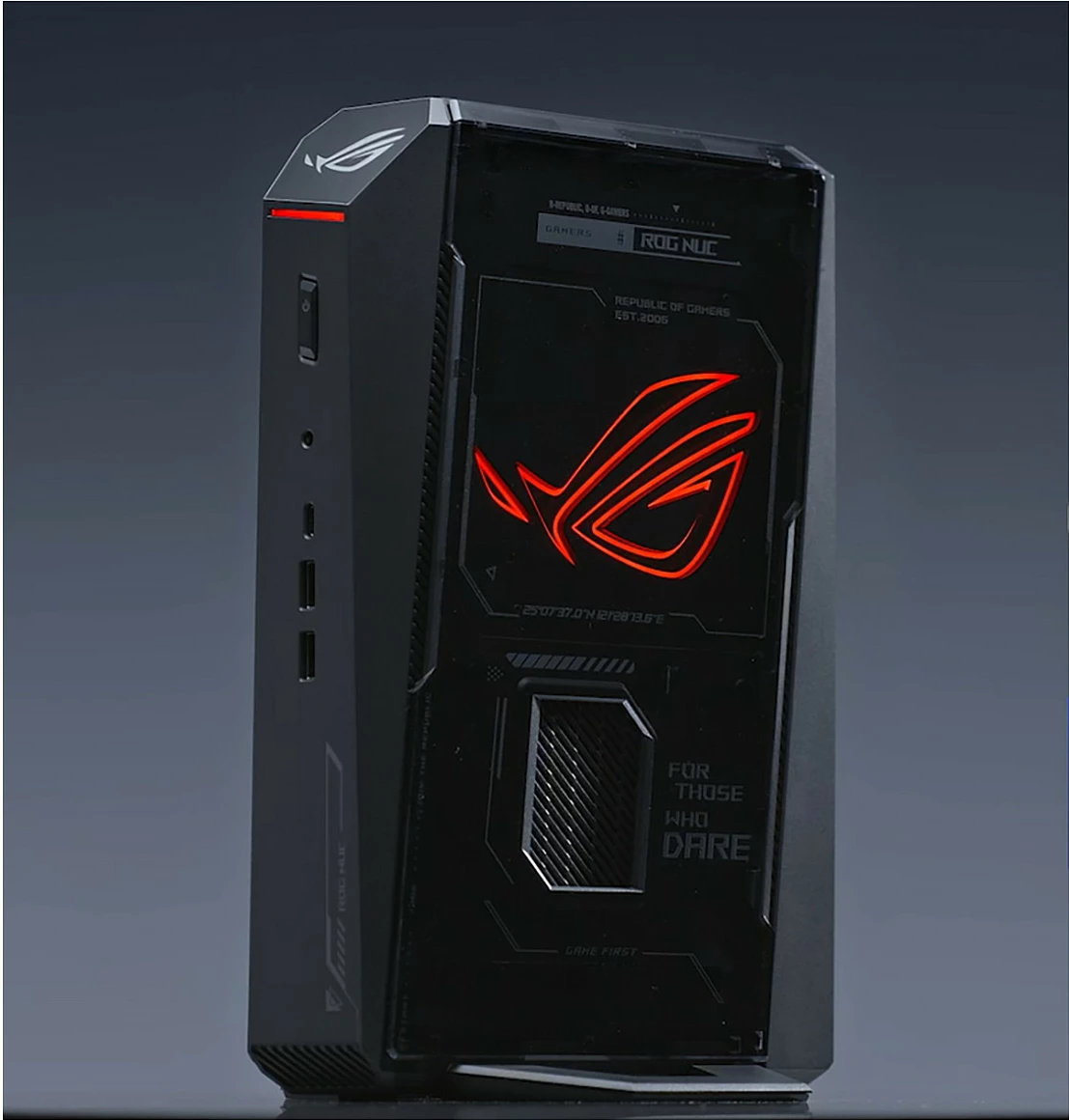 Kompjuter mini ASUS ROG NUC Gen15 Jean Canyon RNUC15JNK9X28AA2, Core Ultra 9, 32GB RAM Memorje, 2TB SSD, GeForce RTX 5080 16GB, Windows 11 Home, e zezë