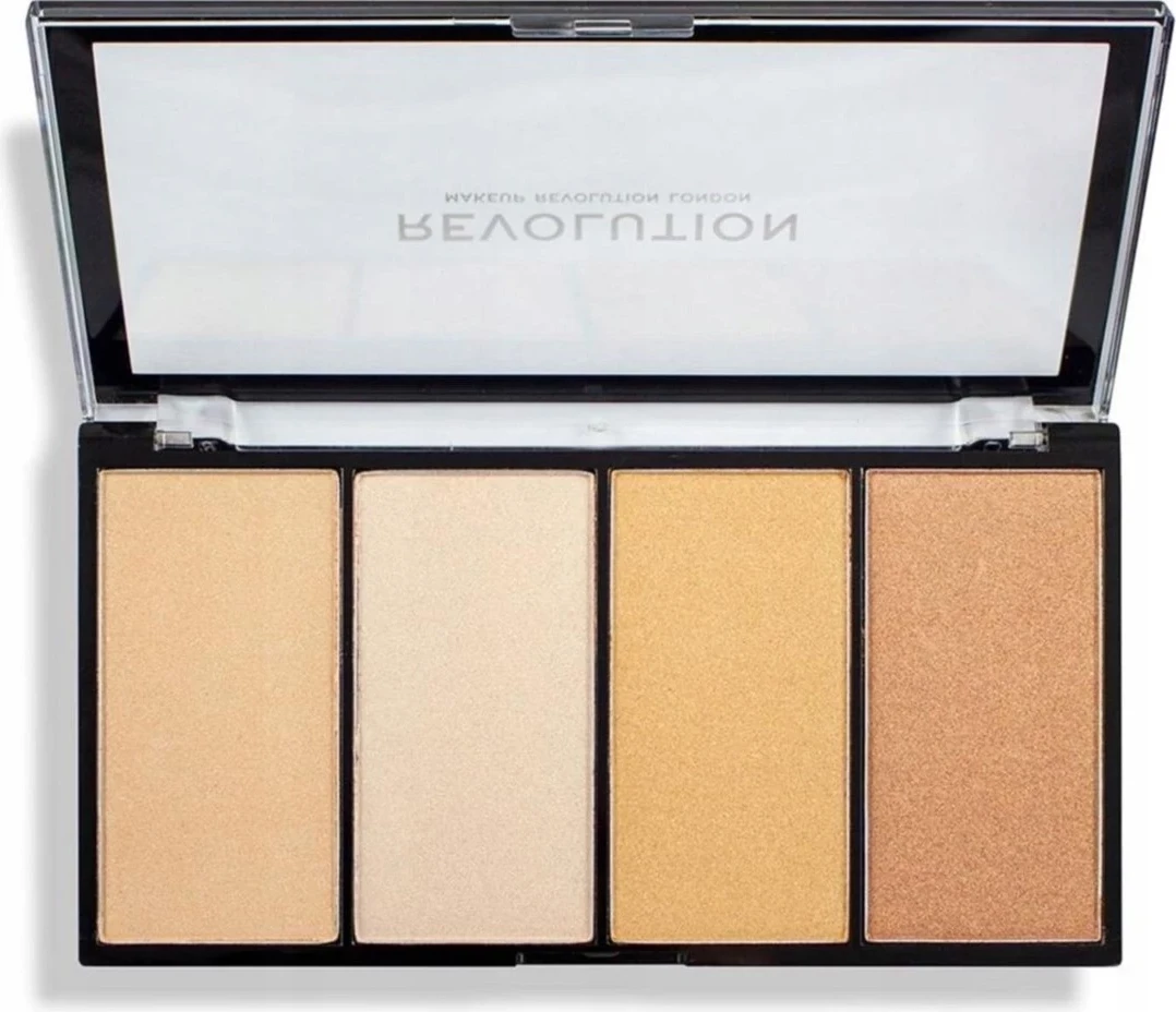 Shkëlqyes për faqe Makeup Revolution Reloaded Lustre Lights Warm, 20g