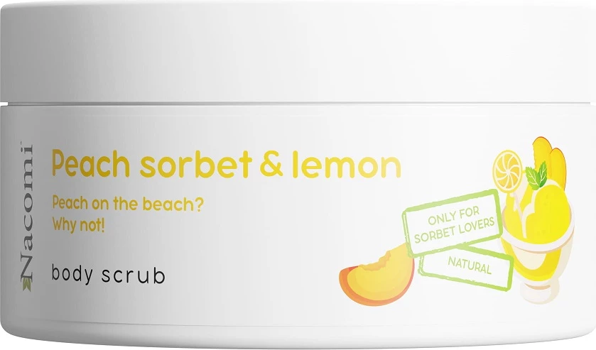 Peeling për trup për femra Nacomi pjeshkë dhe limon 100ml
