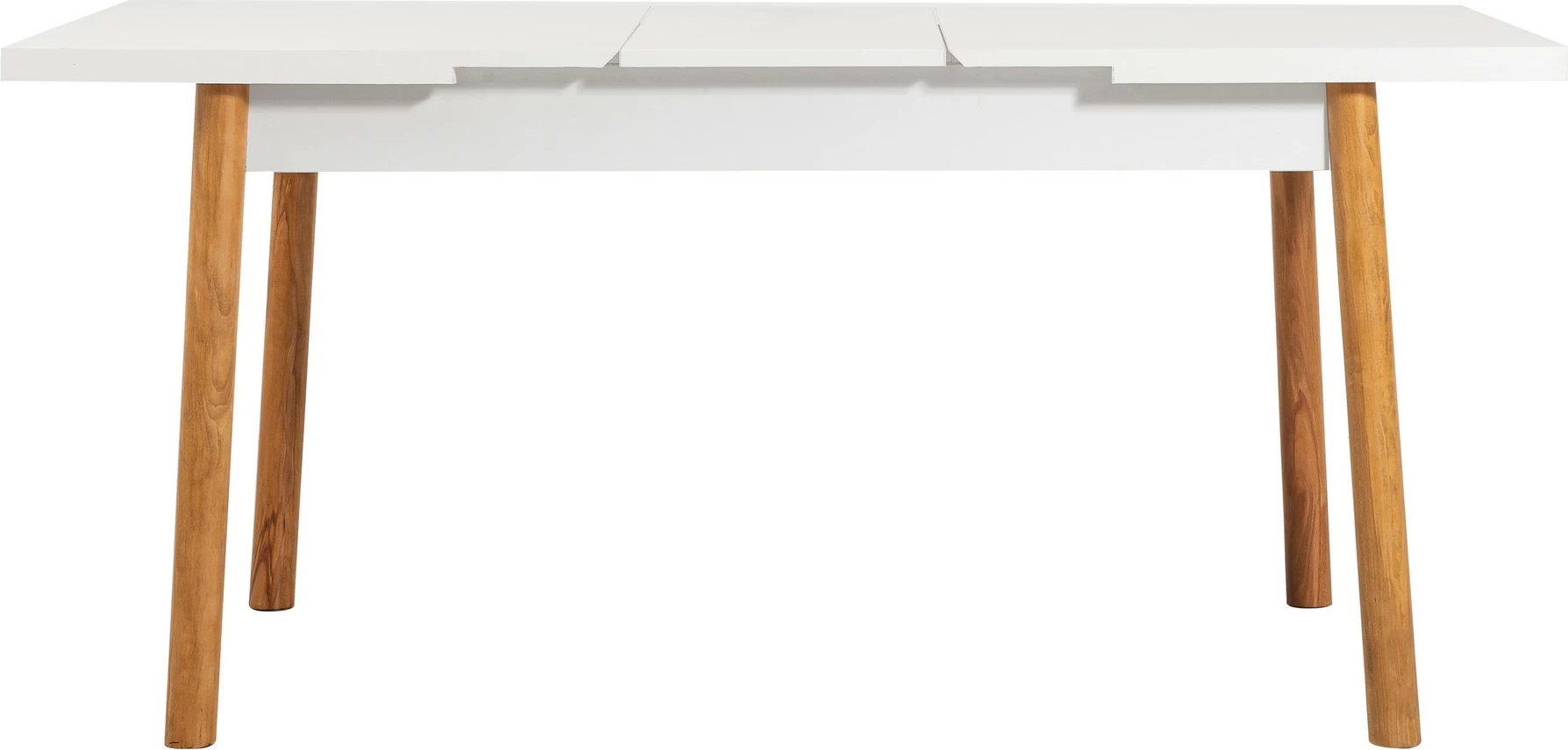 Set tavoline me karrige, e zgjatshme, 5 pjesë, Skye Decor, ngjyrë gur i bardhë Santiago