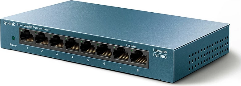 Switch TP-Link LiteWave LS108G, 8 porte, Gigabit Ethernet, Blu
