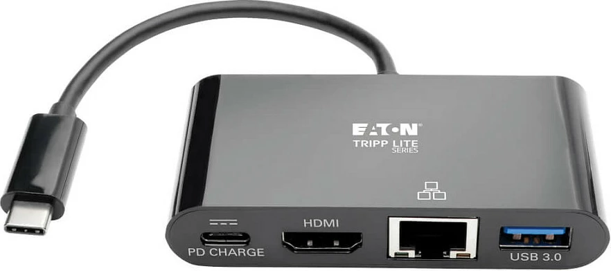 Adapter USB-C multiport Eaton Tripp Lite, 4K HDMI, USB-A, GbE, PD 60W, i zi