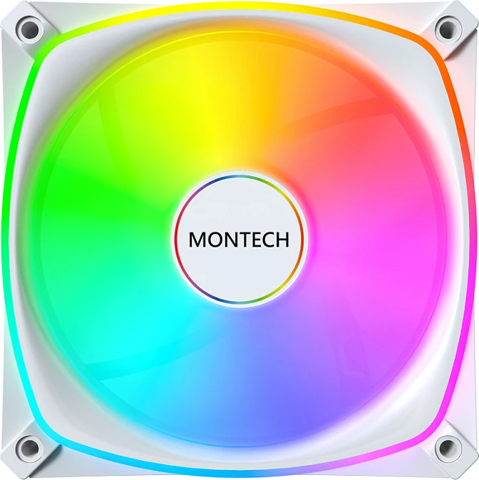 Ventilator për kasë Montech AX120 Pro 120mm, RGB, i bardhë