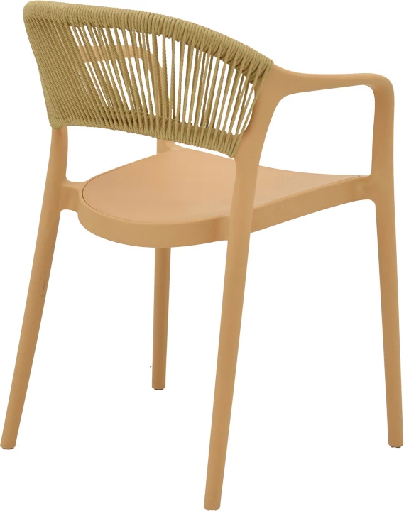 Karrige Ankara, e grumbullueshme, ngjyrë kapuçino me ratan bezhë, 57x48x80cm