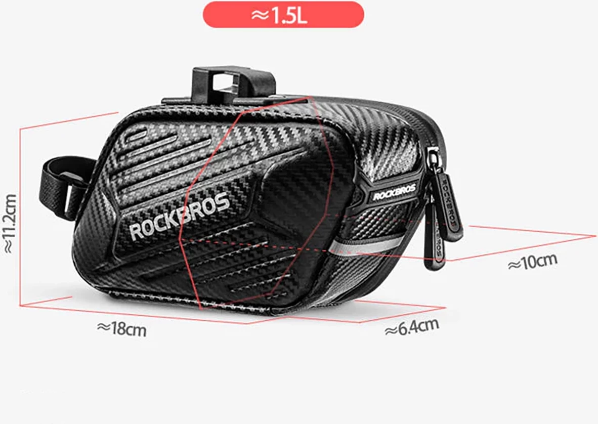 Çantë nën-selë biçiklete Rockbros B59 1.5L, e zezë