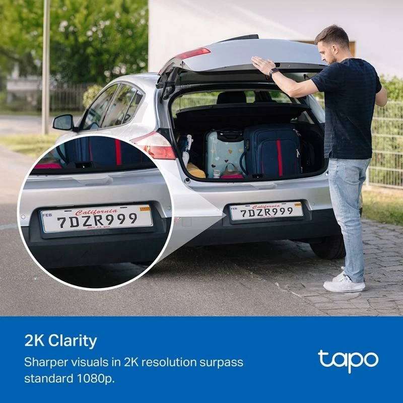 Kamerë sigurie Wi‑Fi me bateri, TP-Link Tapo C410, 2K, vizion nate me ngjyra, IP65, audio dyanshëm, e bardhë