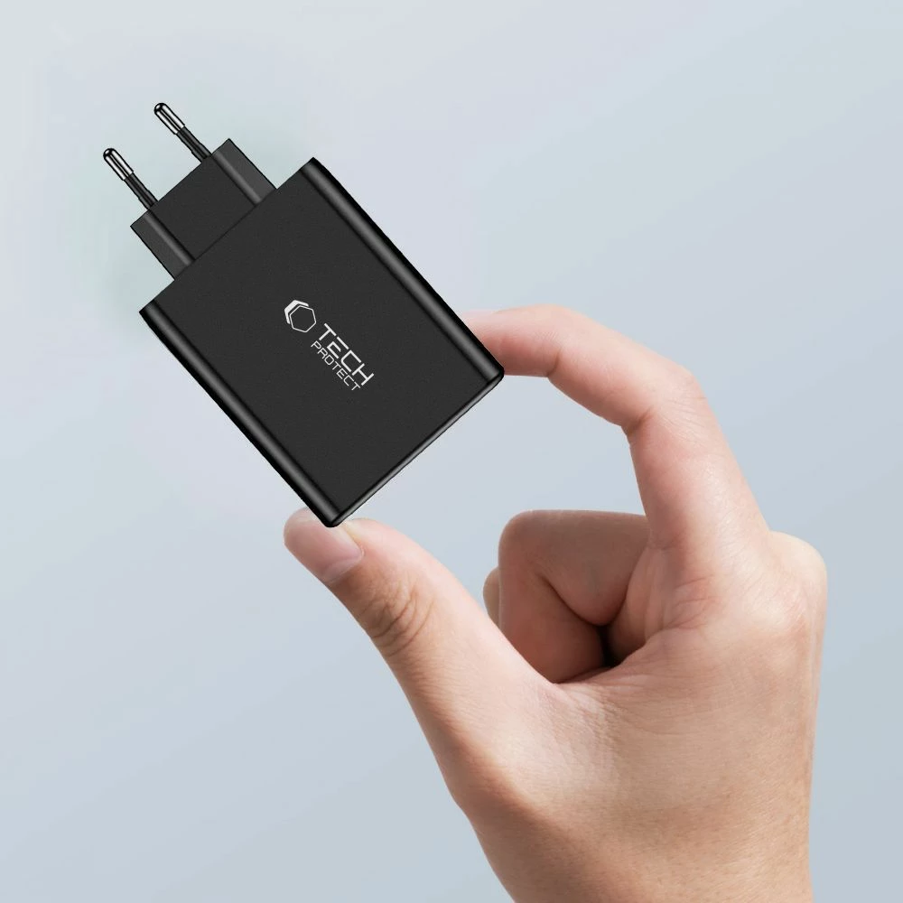 karikues rrjeti Tech-Protect NC100W-GAN GaN 100W, 3x USB-C PD + 1x USB-A QC 3.0, e bardhë, 1 copë