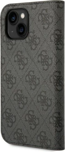 Mbështjellës Guess Bookcase 4G Vintage Gold Logo për iPhone 14, 6.1", e zezë